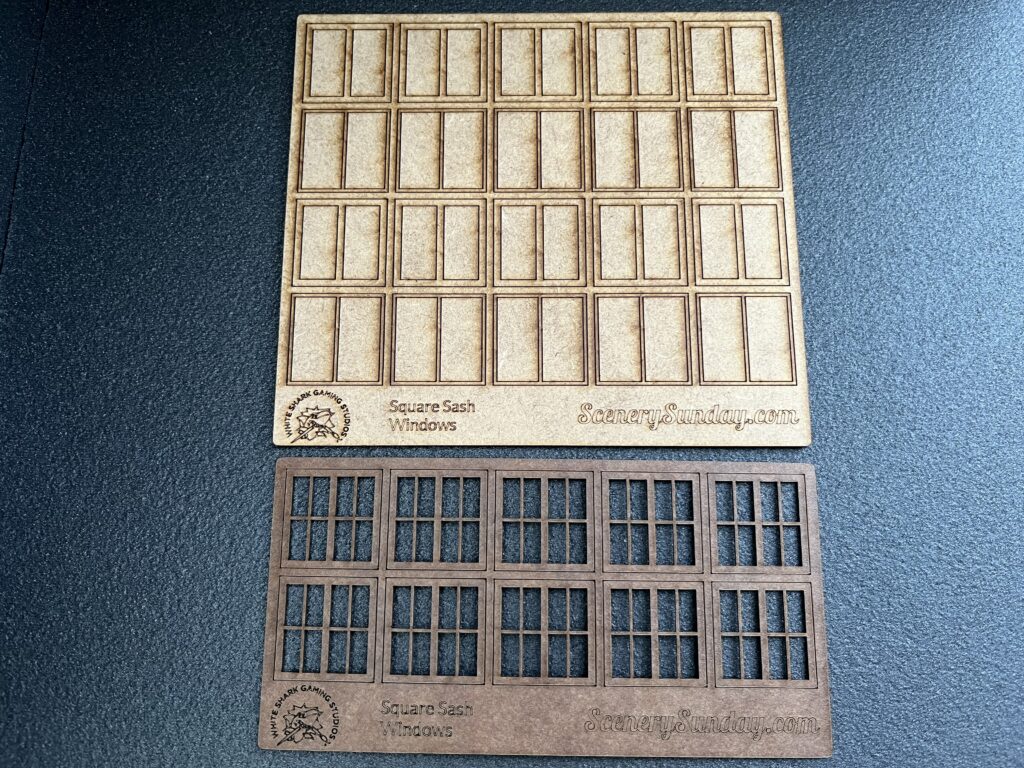 Square sash windows